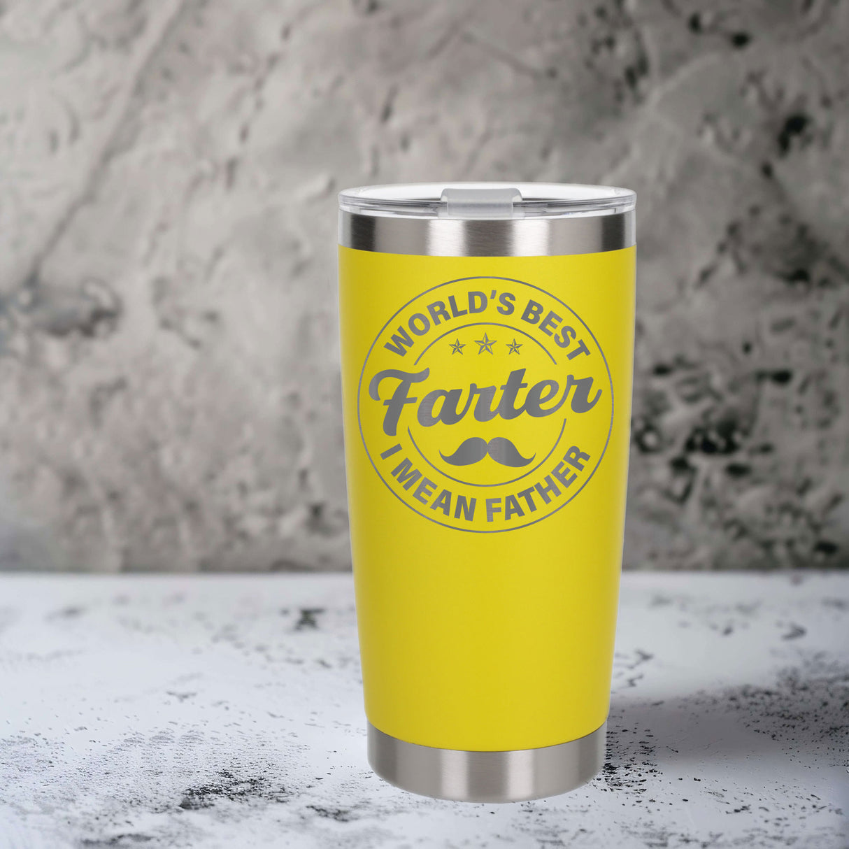 Best Farter I Mean Father Engraved Travel Mug for Dad