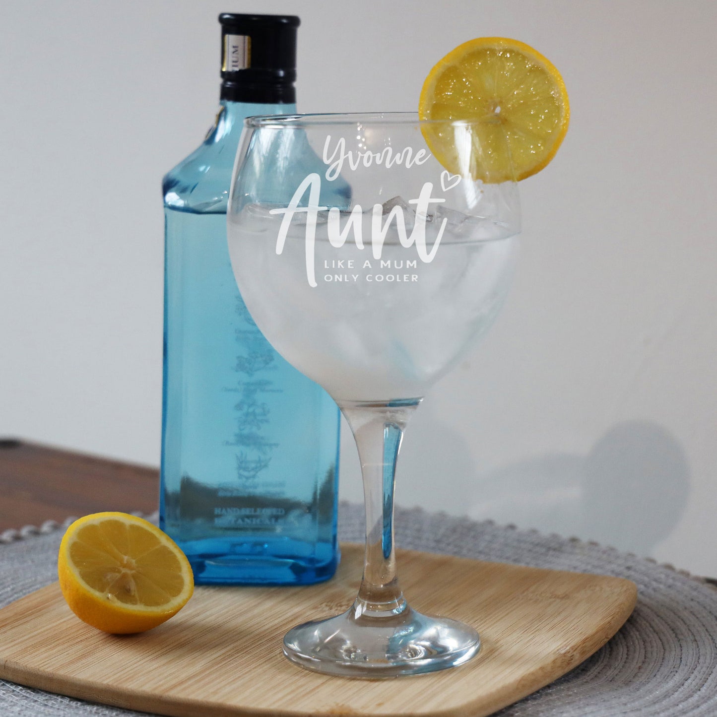 Auntie Gin Glass Gift Personalised & Engraved   - Always Looking Good - Glass Only  