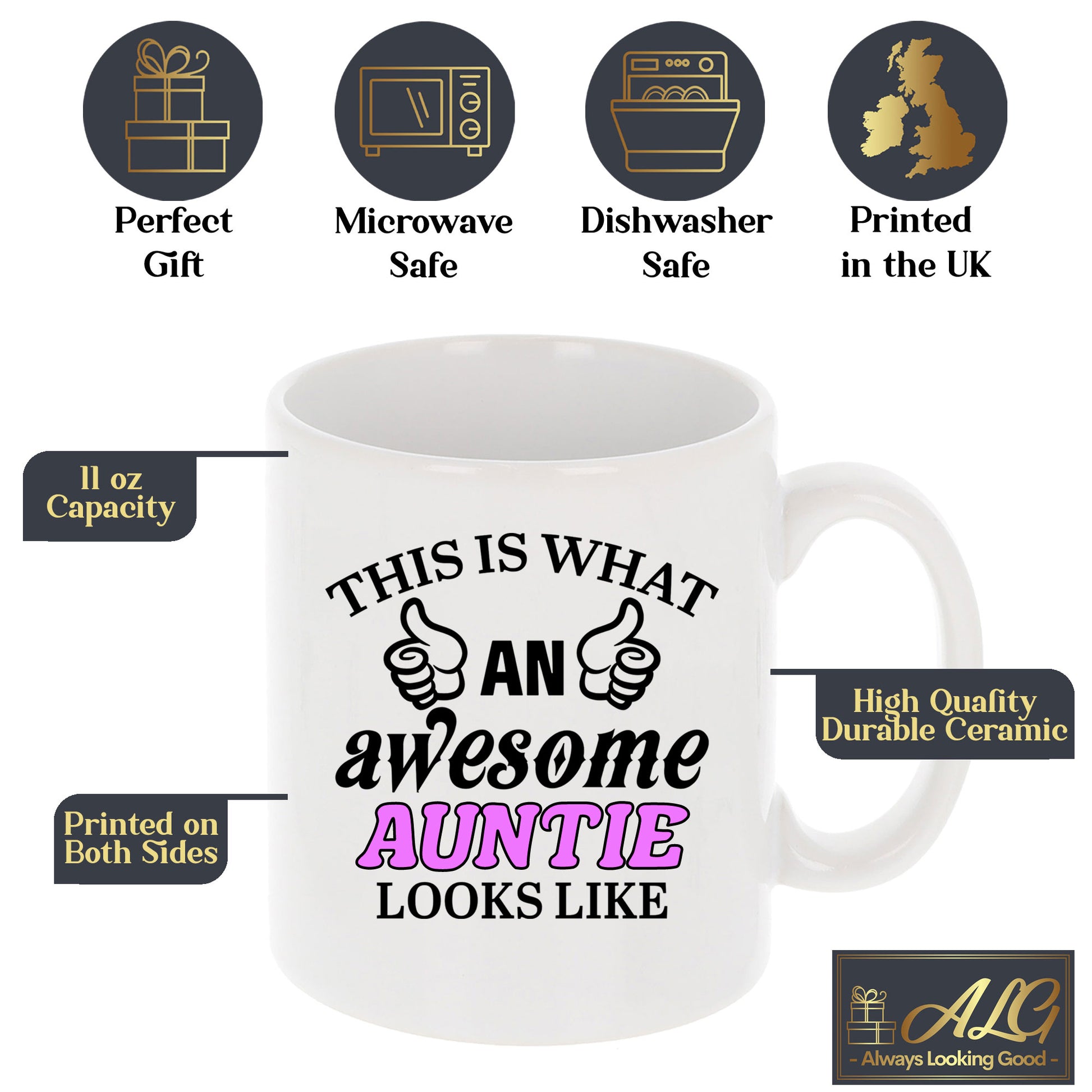 This Is What An Awesome Auntie Looks Like Mug  - Always Looking Good -   