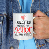 Congrats On Being My Boyfriend Ceramic Mug – Funny Gift for Him