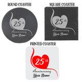 Engraved Wedding Anniversary - ANY YEAR Personalised Wine Glass Gift Set