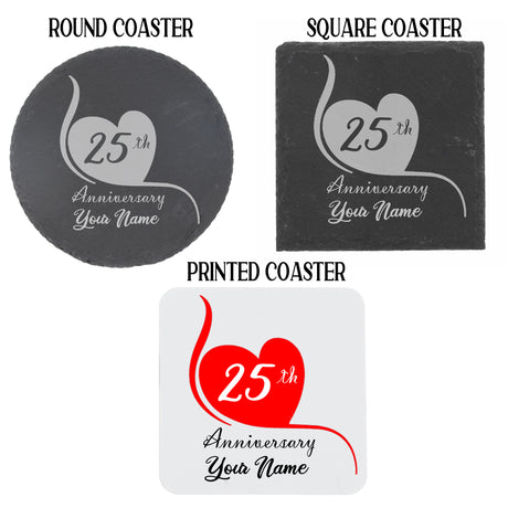 Engraved Wedding Anniversary - ANY YEAR Personalised Wine Glass Gift Set