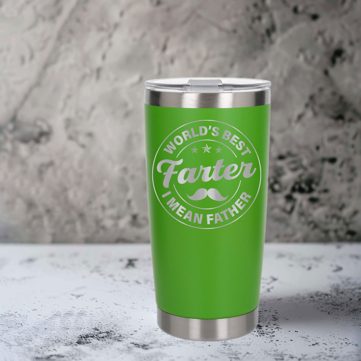 Best Farter I Mean Father Engraved Travel Mug for Dad