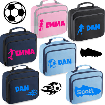 Kids Personalised Lunch Bag With Name in Football Design  - Always Looking Good -   