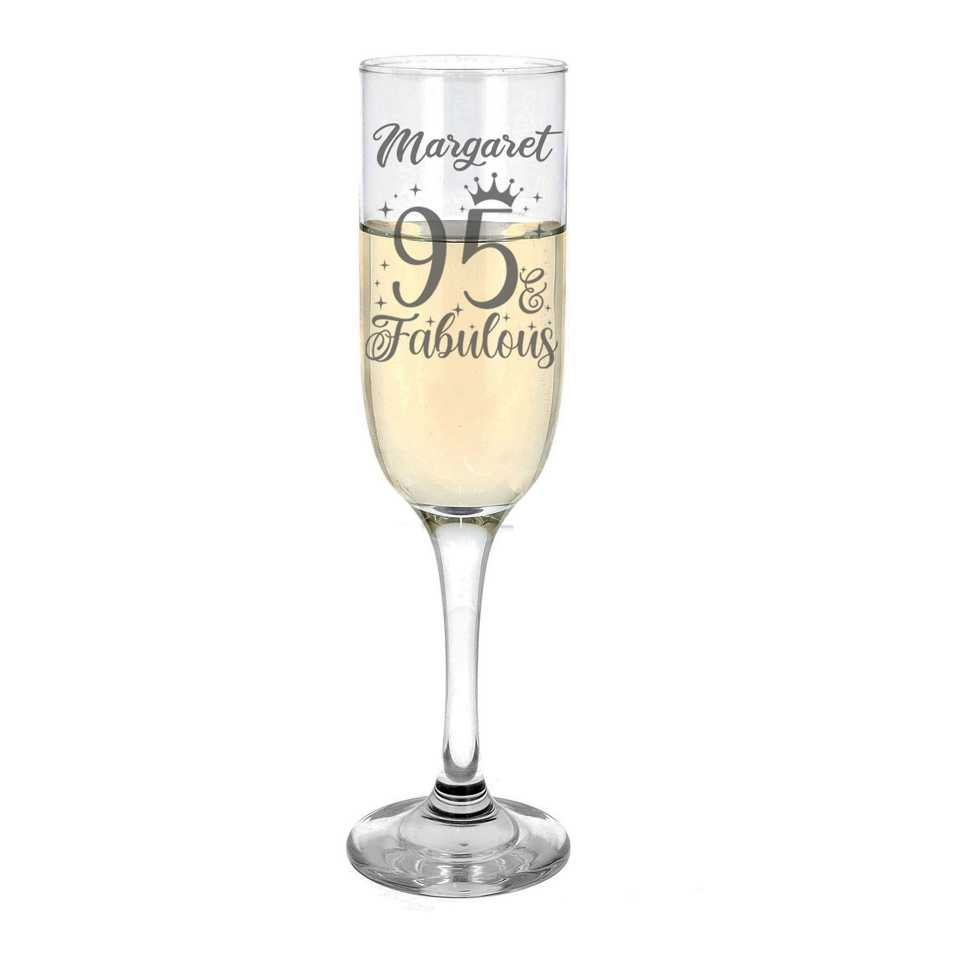 95 & Fabulous Engraved Champagne Glass and/or Coaster Set  - Always Looking Good -   