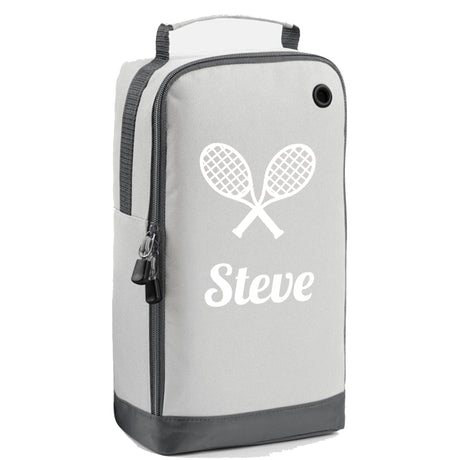 Personalised Tennis Bag For Shoe with Design & Name - Always Looking Good - Orange   - Always Looking Good - Ice Silver  
