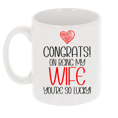 Funny Husband/Wife Mug and/or Coaster Gift “Congrats On Being My Husband/Wife”
