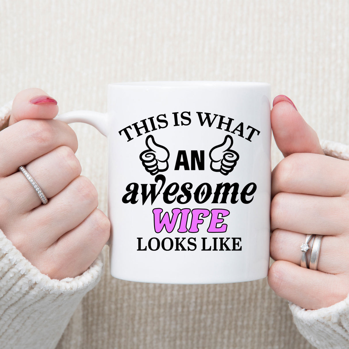This Is What An Awesome [Your Text] Looks Like Personalised Ceramic Mug