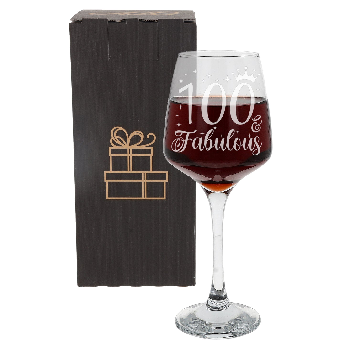 100 & Fabulous 100th Birthday Gift Engraved Wine Glass and/or Coaster Set  - Always Looking Good -   
