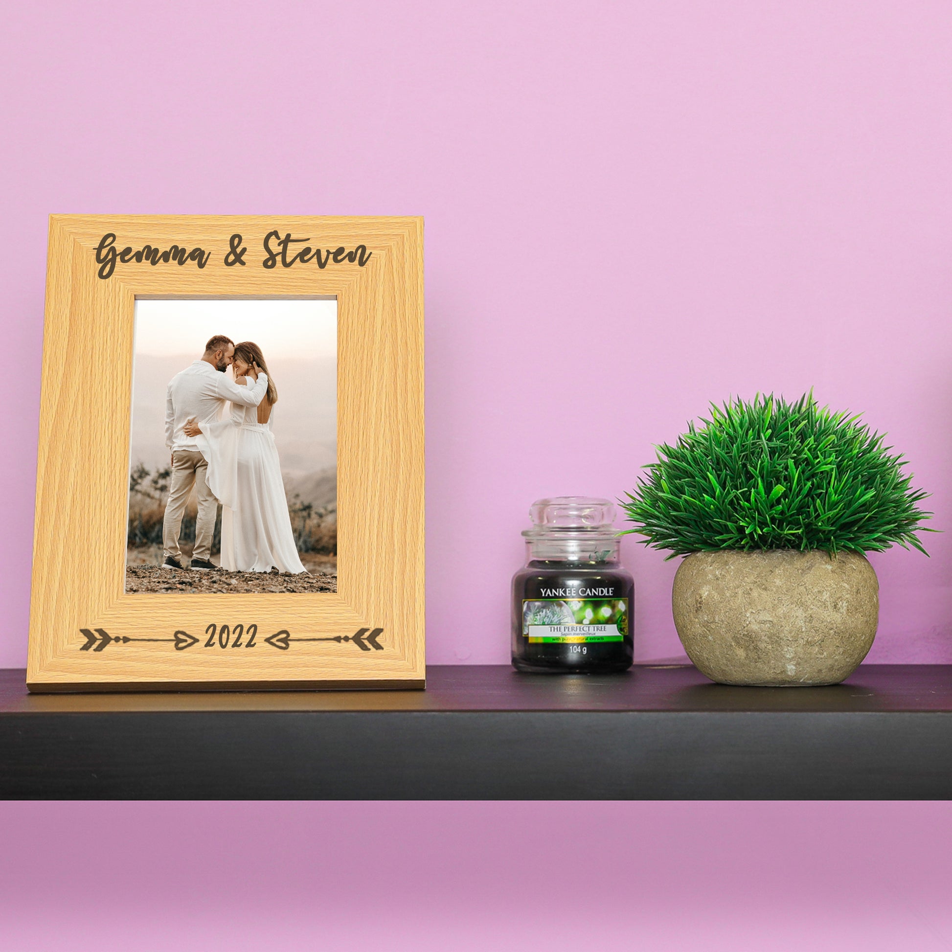 Personalised Engraved Couples Photo Frame - Arrows Design  - Always Looking Good -   