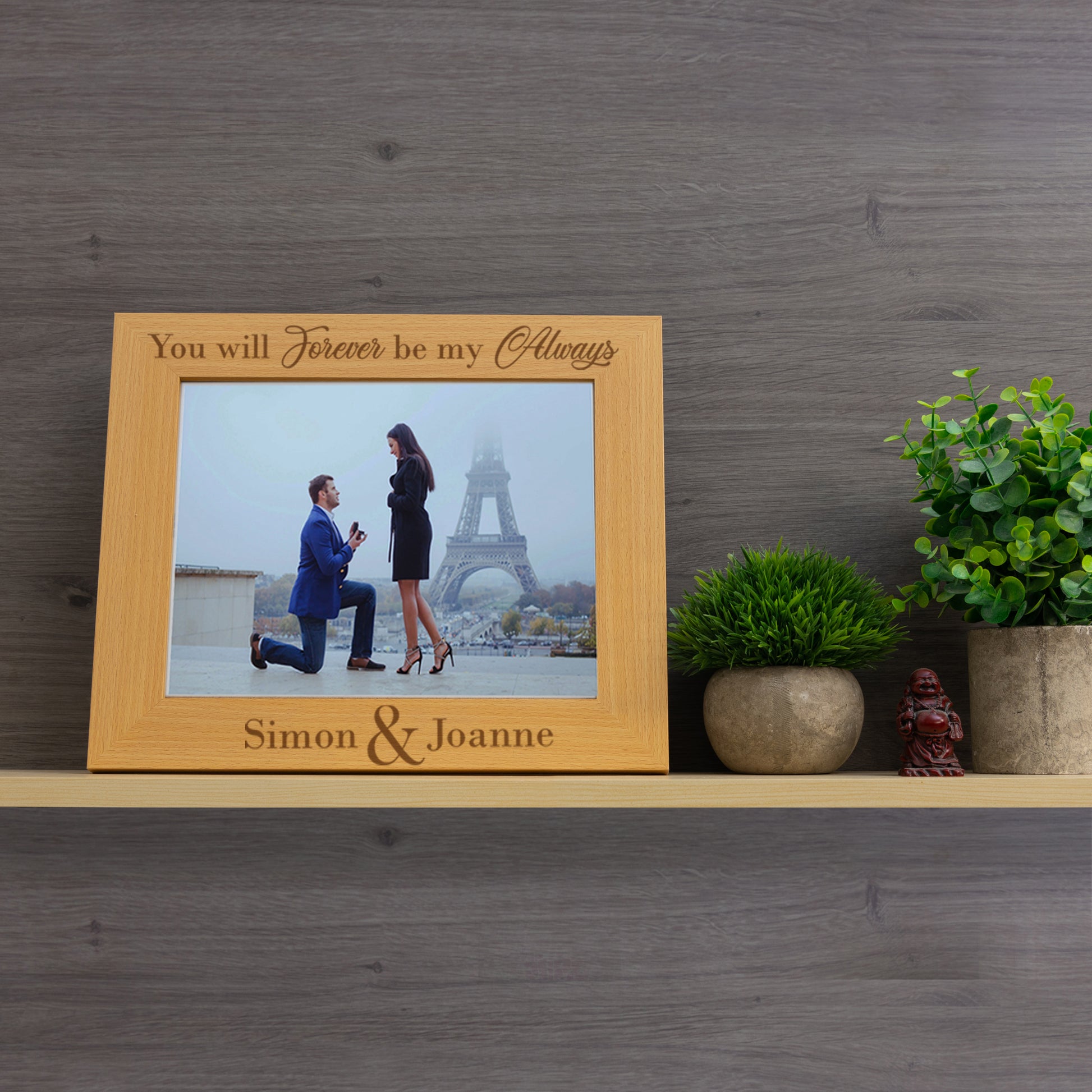 Personalised Engraved Couples Photo Frame - Forever and Always Design  - Always Looking Good -   