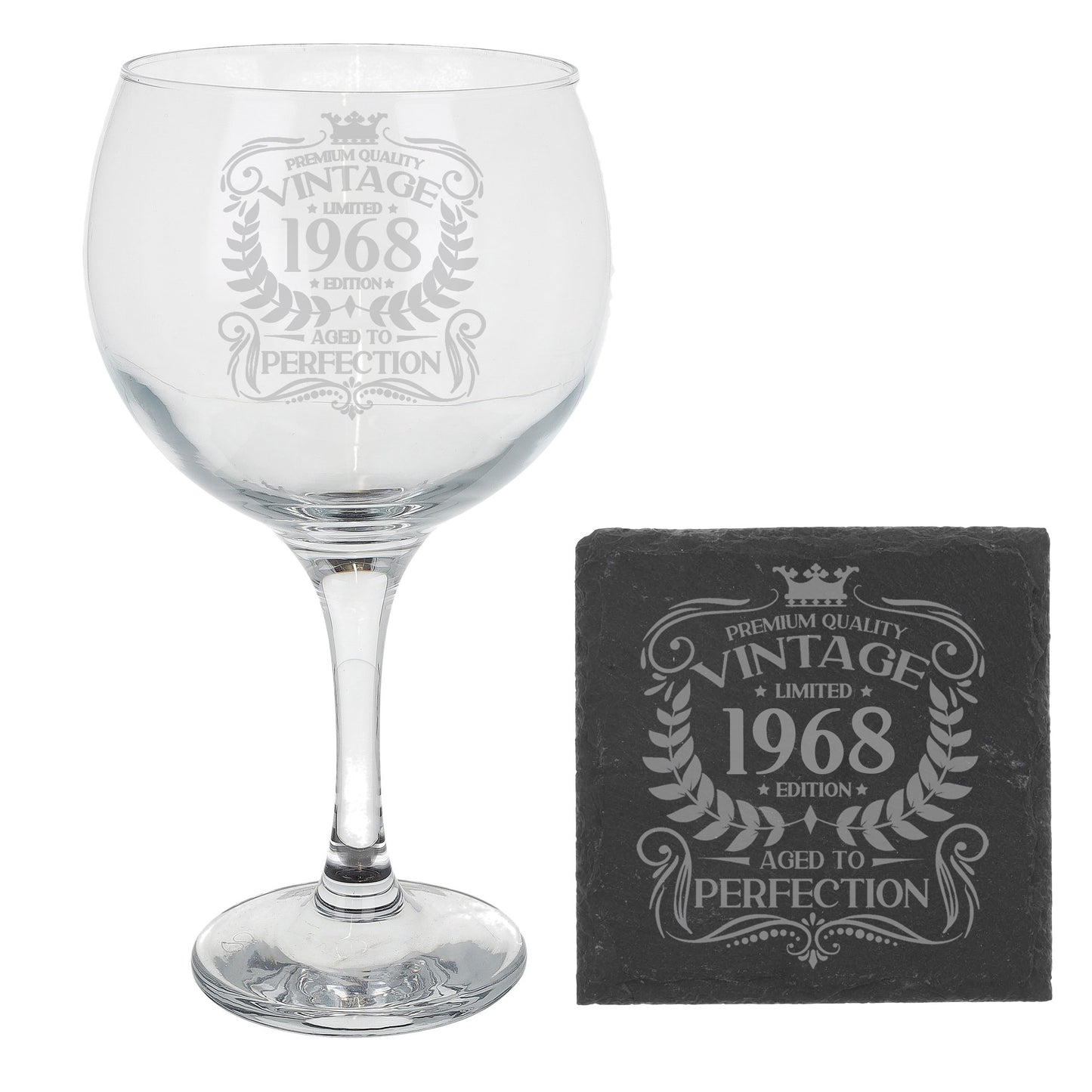 Vintage 1968 55th Birthday Engraved Gin Glass Gift  - Always Looking Good -   