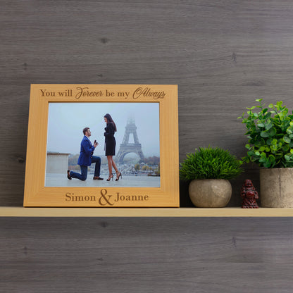 Personalised Engraved Couples Photo Frame - Endless Love Design  - Always Looking Good -   