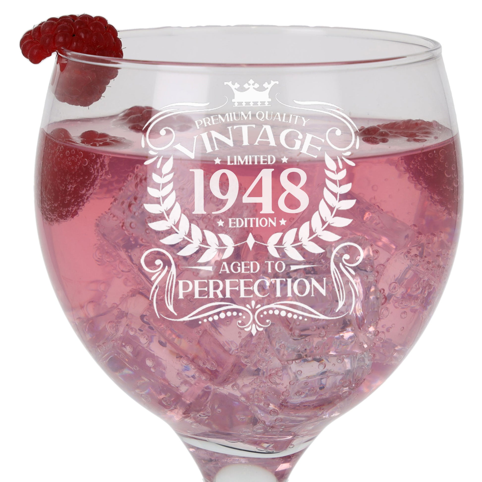 Vintage 1948 75th Birthday Engraved Gin Glass Gift  - Always Looking Good -   