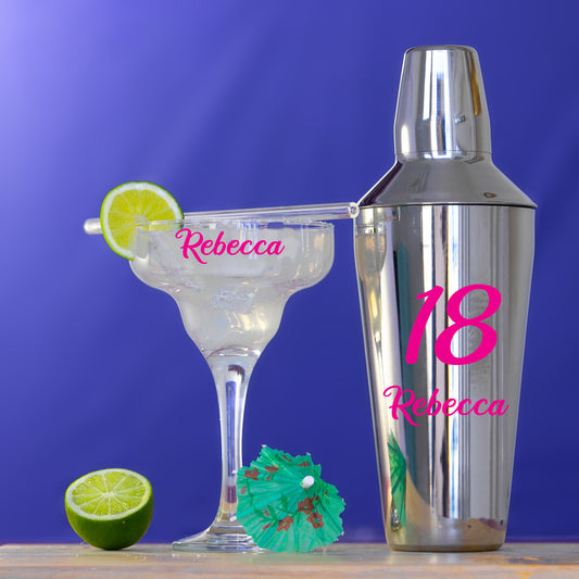Personalised 18th Birthday Margarita Cocktail Shaker Set  - Always Looking Good -   