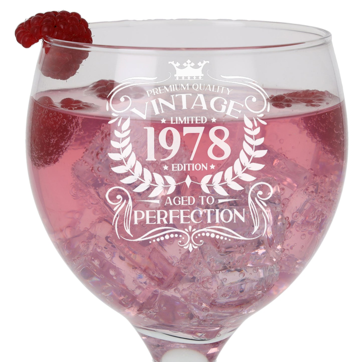 Vintage 1978 45th Birthday Engraved Gin Glass Gift  - Always Looking Good -   