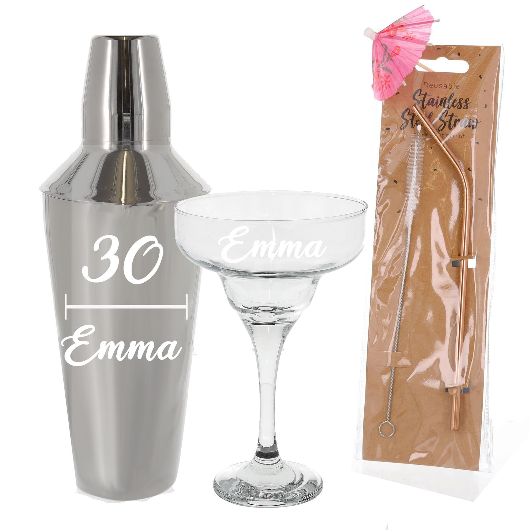 Personalised 30th Birthday Margarita Cocktail Shaker Set  - Always Looking Good -   