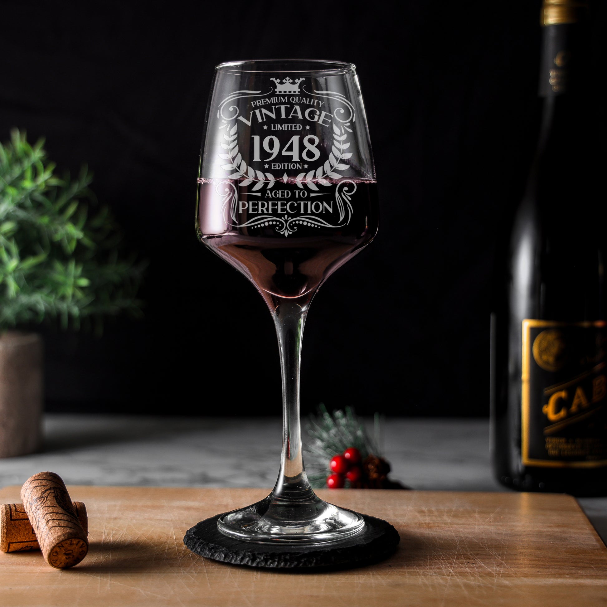 Vintage 1948 75th Birthday Engraved Wine Glass Gift  - Always Looking Good -   