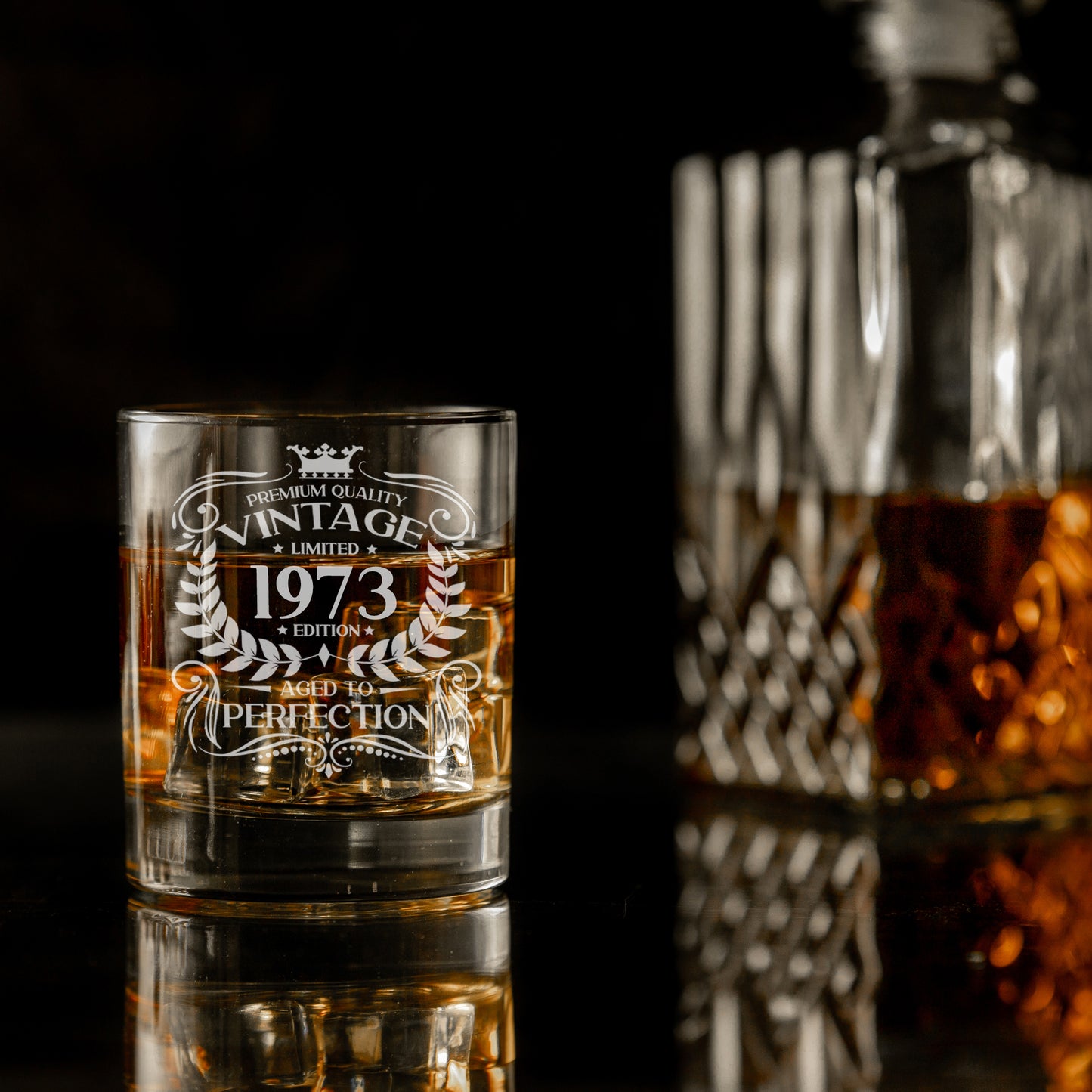 Vintage 1973 50th Birthday Engraved Whiskey Glass Gift  - Always Looking Good - Whisky Glass Only  