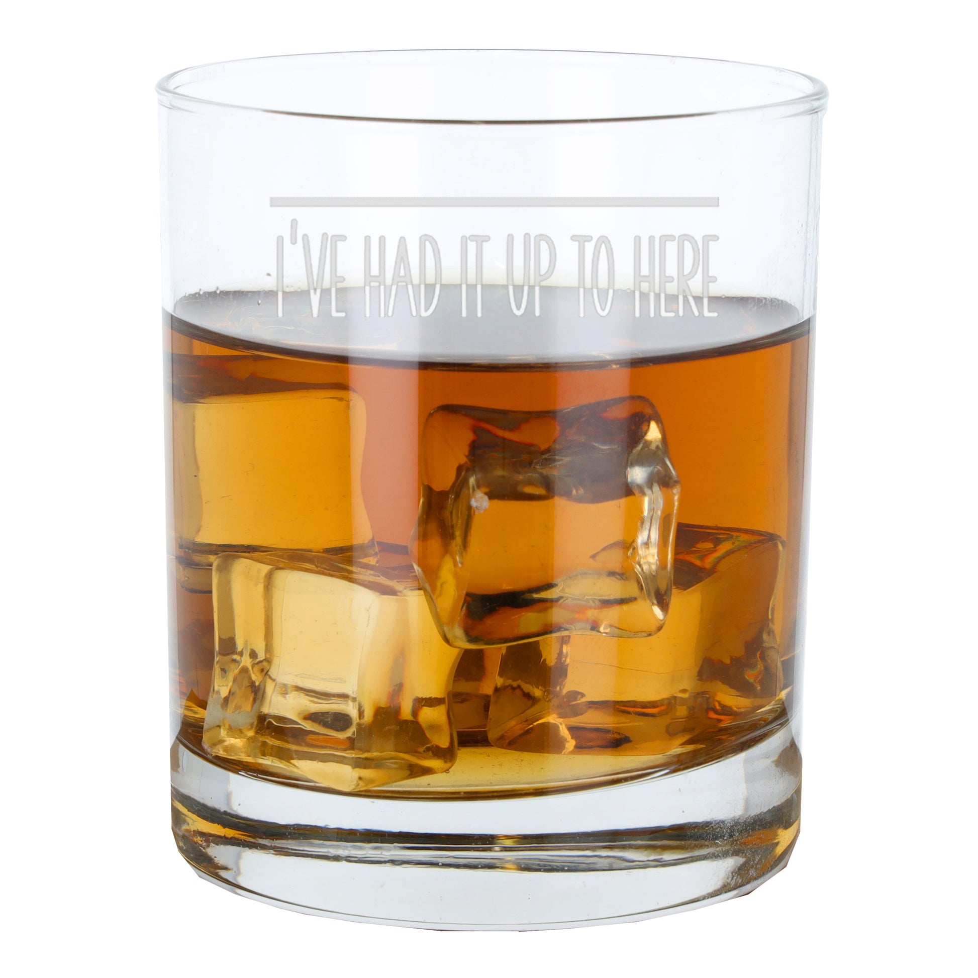 Engraved Funny Whisky Glass Bad Day Measurement Design  - Always Looking Good -   