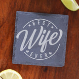 Best Wife Ever Engraved Whisky Glass and/or Coaster  - Always Looking Good -   Whisky Glass Gift