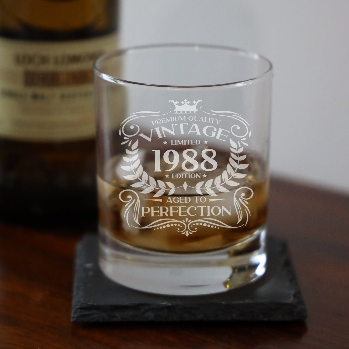 Vintage 1988 35th Birthday Engraved Whiskey Glass Gift  - Always Looking Good -   
