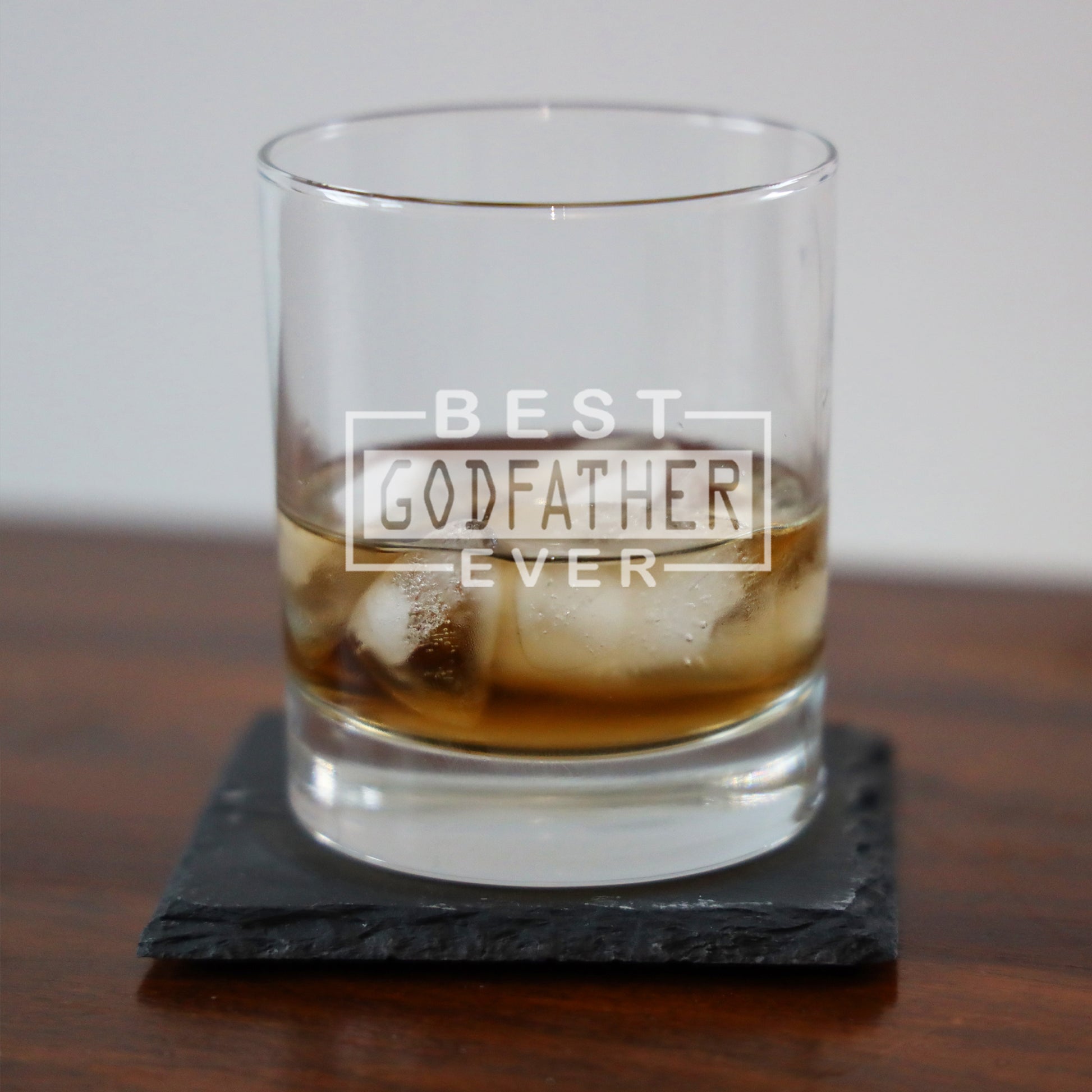 Best Godfather Ever Engraved Whisky Glass and/or Coaster Gift  - Always Looking Good -   godfather gift 