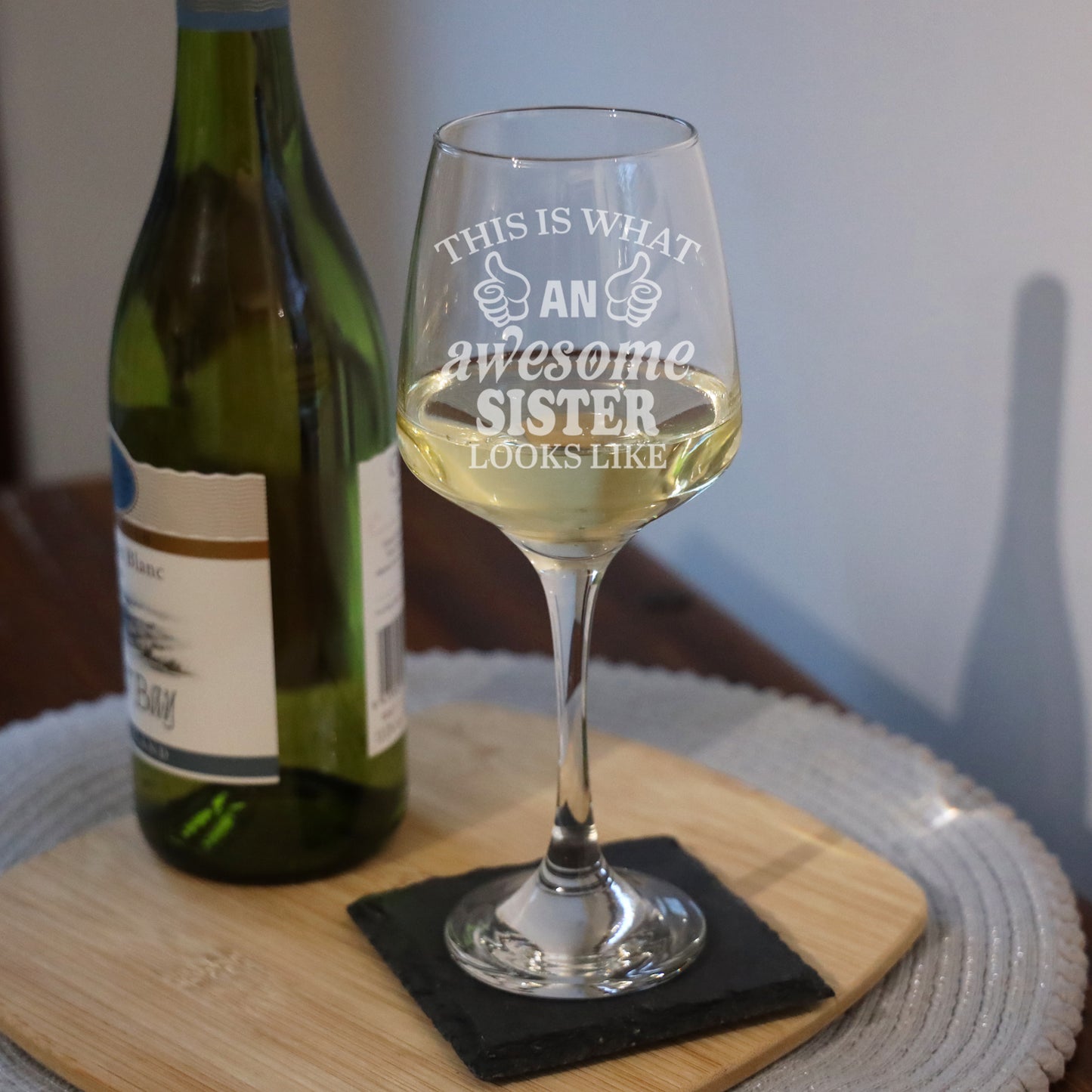 "This Is What An Awesome Person Looks Like" Novelty Engraved Wine Glass  - Always Looking Good -   