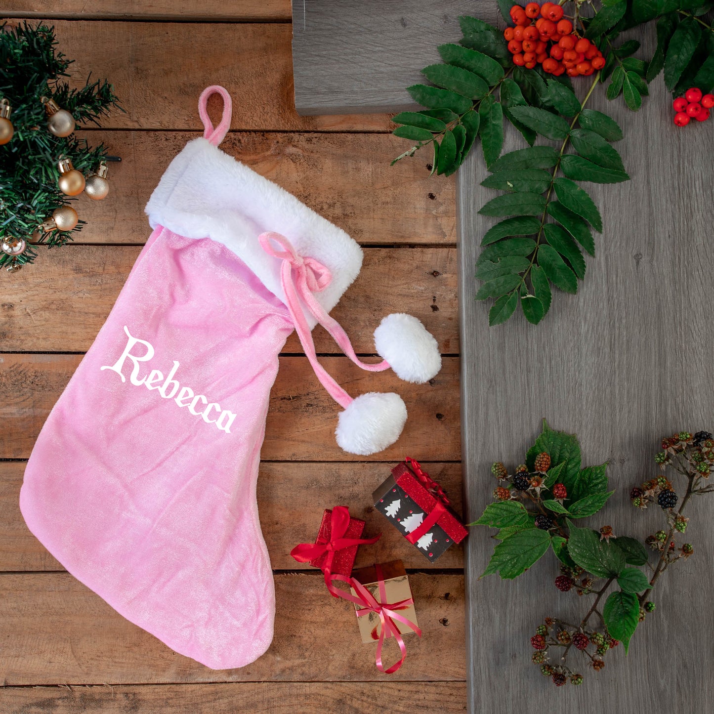 Vinyl Christmas  Stocking Personalised with name & Filled Ready to gift  - Always Looking Good -   
