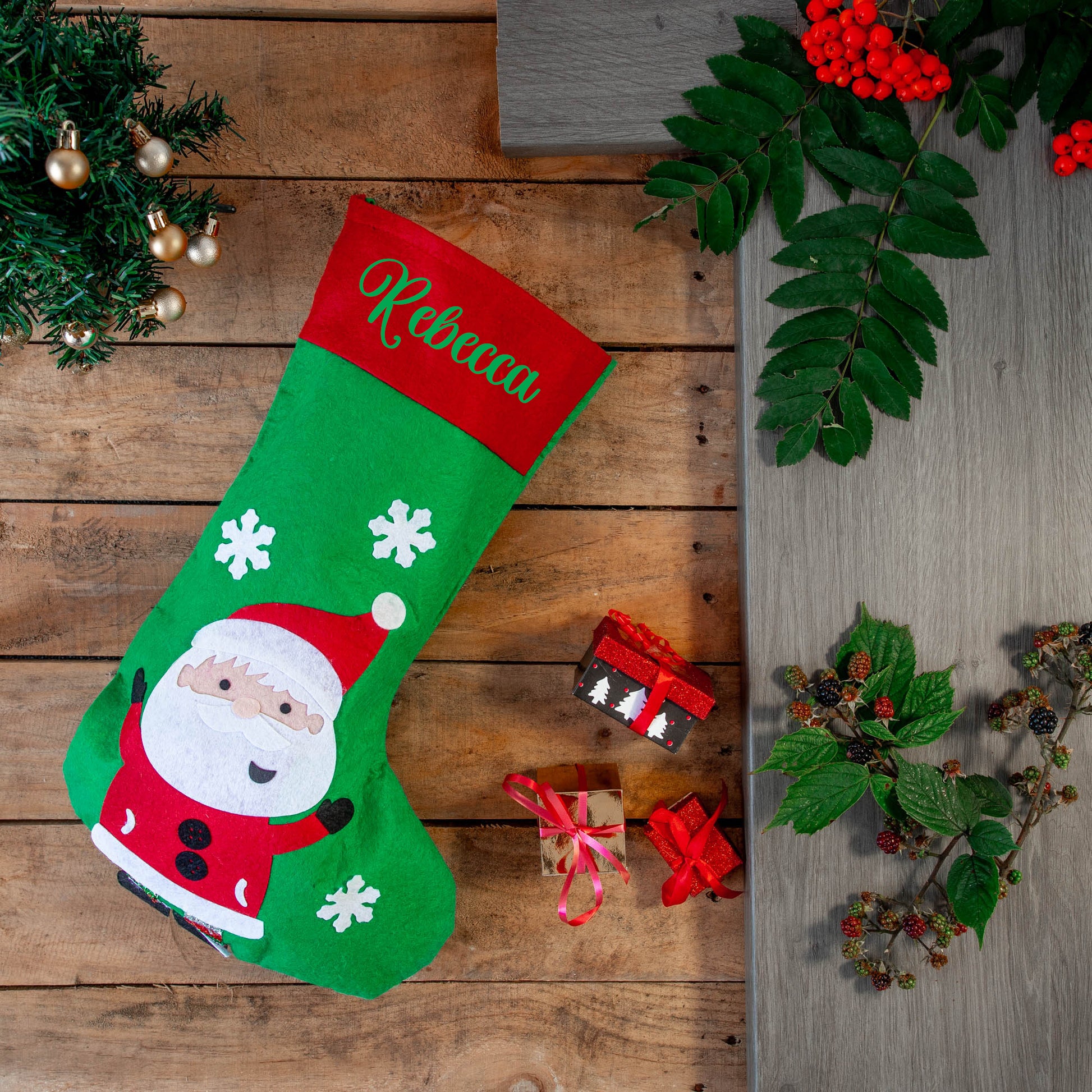 Vinyl Christmas  Stocking Personalised with name & Filled Ready to gift  - Always Looking Good -   