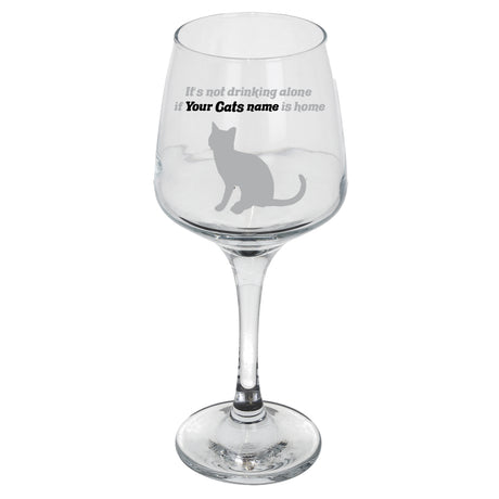 Engraved Personalised Cat Lover Wine Glass Gift  - Always Looking Good -   