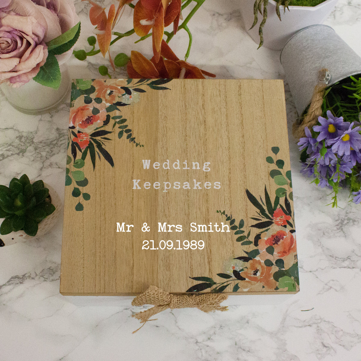 Personalised Wedding Memory Box - Wooden Keepsake  - Always Looking Good -   