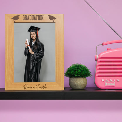 Personalised Graduation Photo Frame – Custom Name Wooden Gift  - Always Looking Good -   