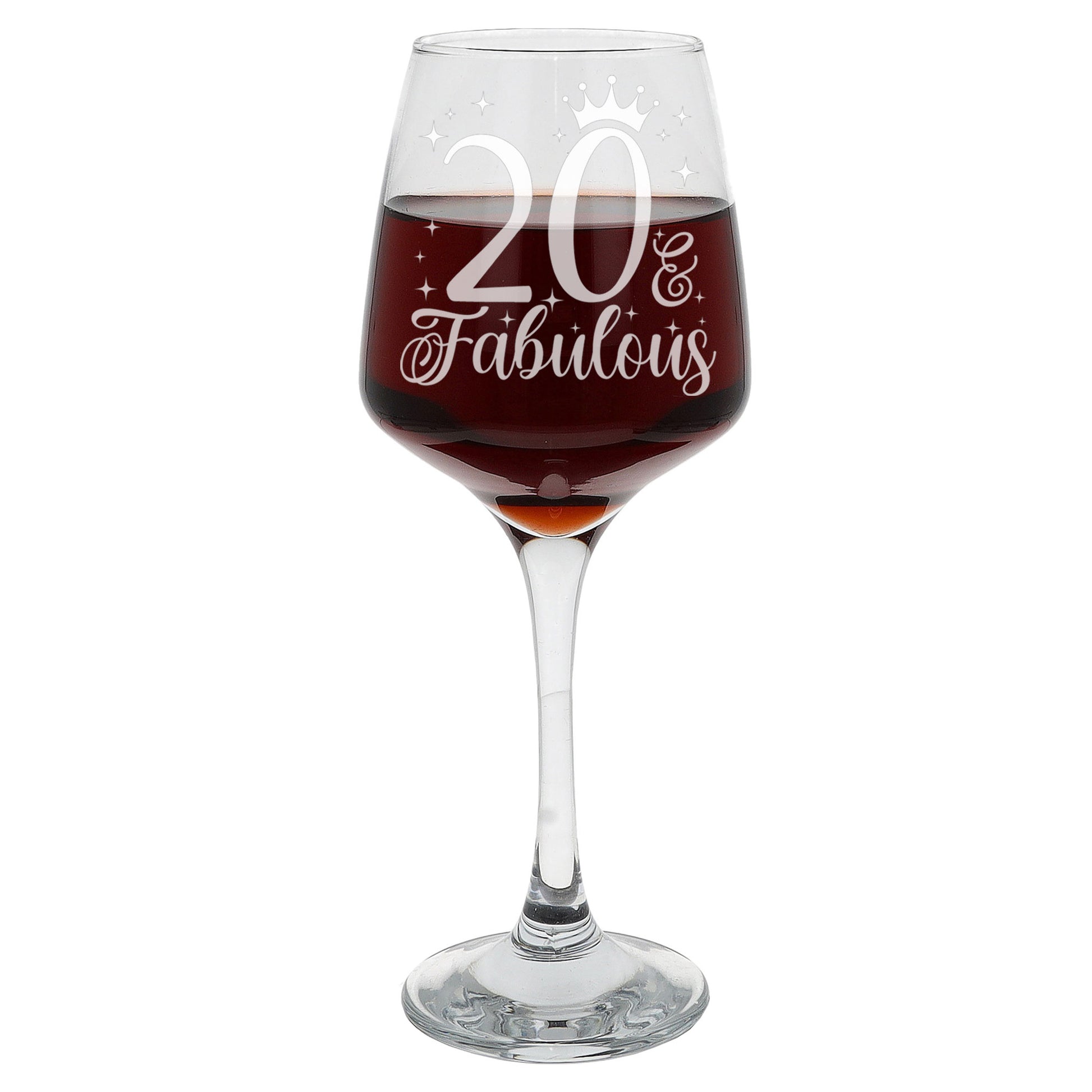 20 & Fabulous 20th Birthday Gift Engraved Wine Glass and/or Coaster Set  - Always Looking Good -   
