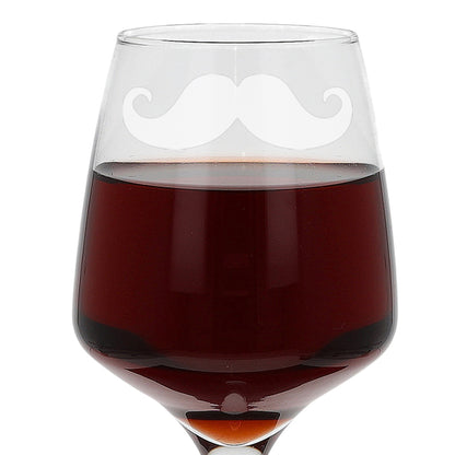 Funny Engraved Wine Glass Moustache Glass and/or Coaster Gift  - Always Looking Good -   