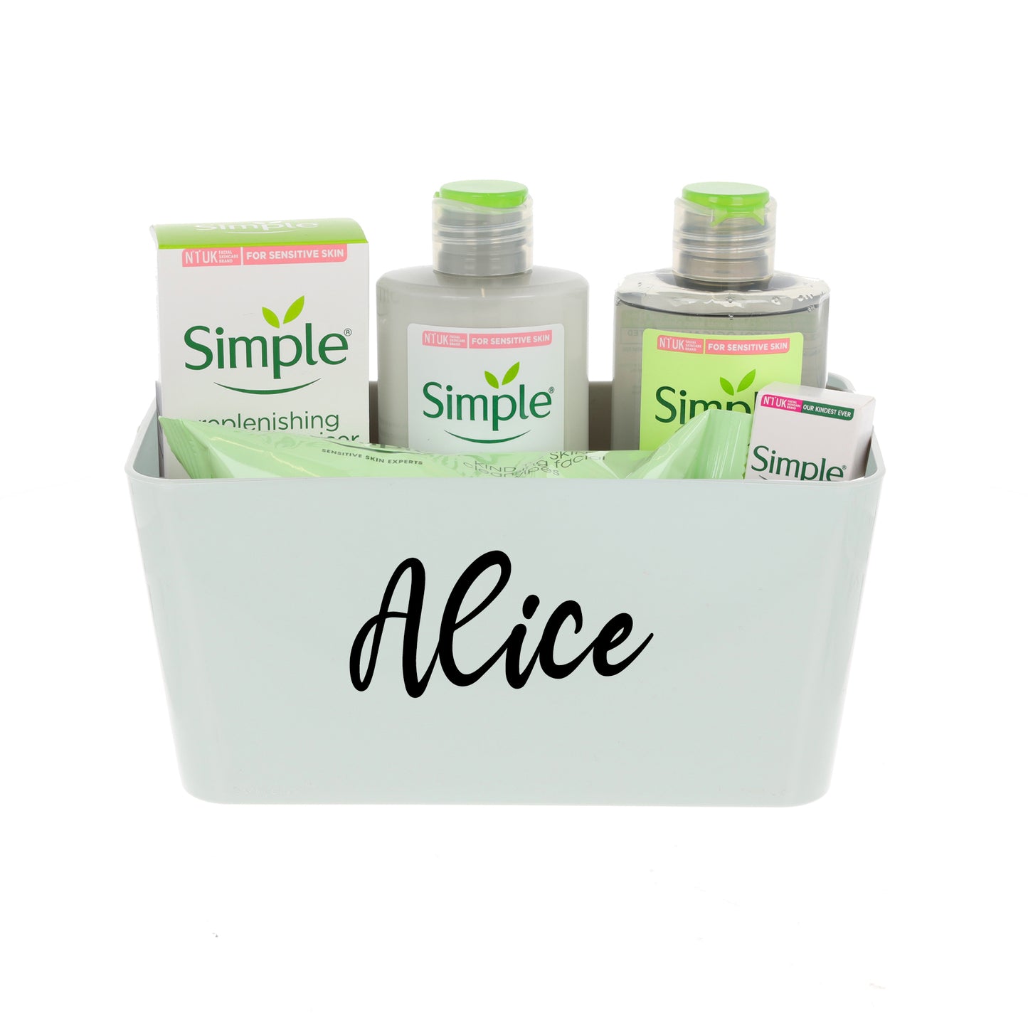 Simple Skincare Filled Personalised Storage Gift Box  - Always Looking Good - Small Green 