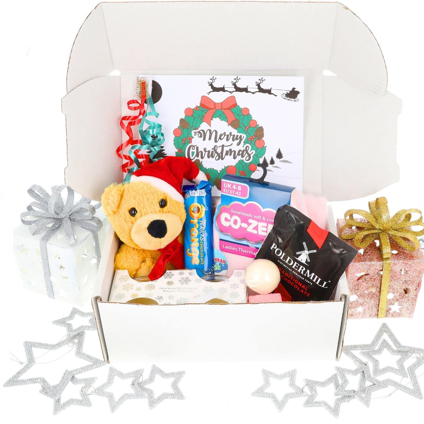 Christmas Teddy and Pamper Hamper Filled Gift Box  - Always Looking Good -   
