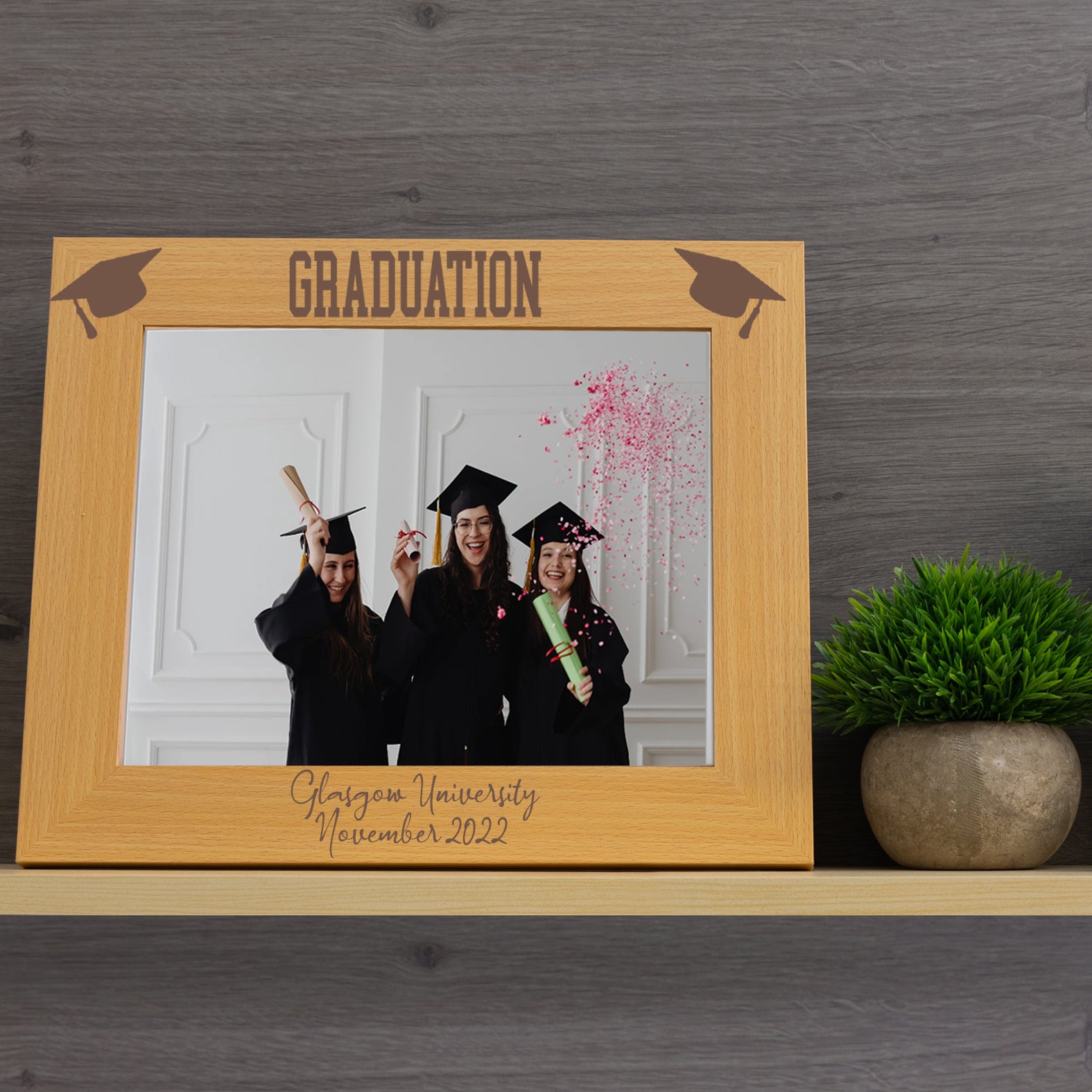Personalised Graduation Wooden Photo Frame  - Always Looking Good -   