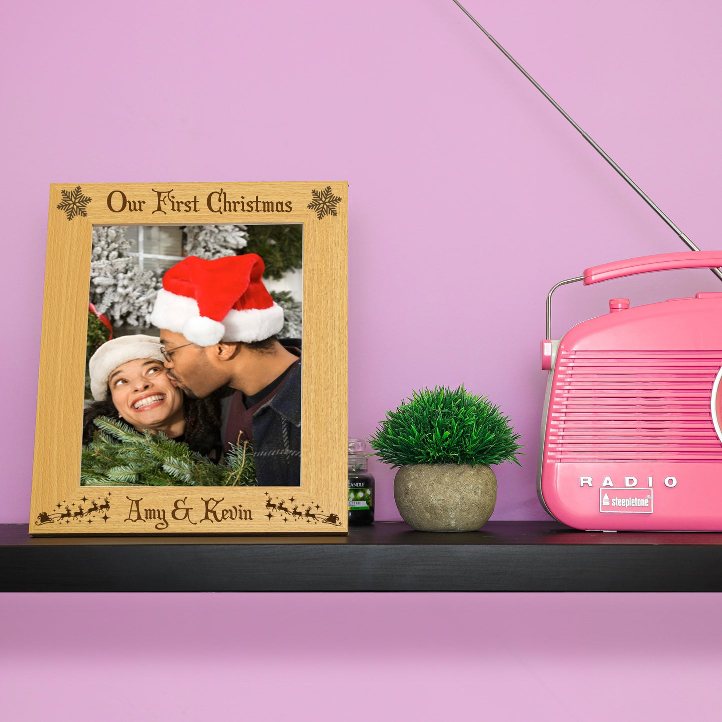 Personalised Engraved Our First Christmas Photo Frame For Twins / Couples  - Always Looking Good -   