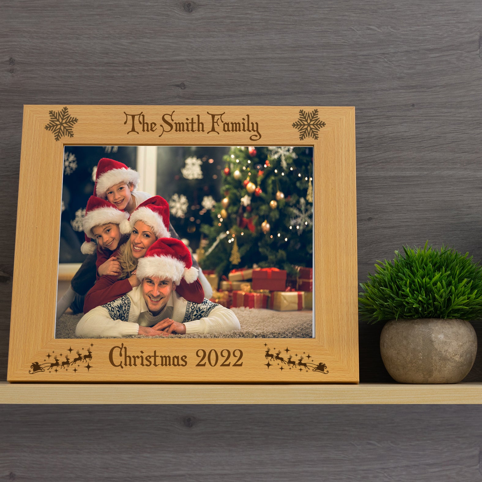 Personalised Engraved Family Christmas Photo Frame  - Always Looking Good -   