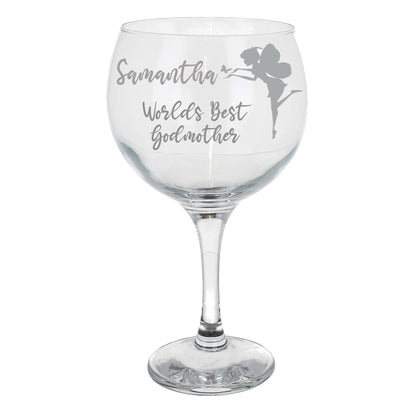 Engraved Personalised Gin Glass Gift for Godmother  - Always Looking Good -   Godmother gin glass 