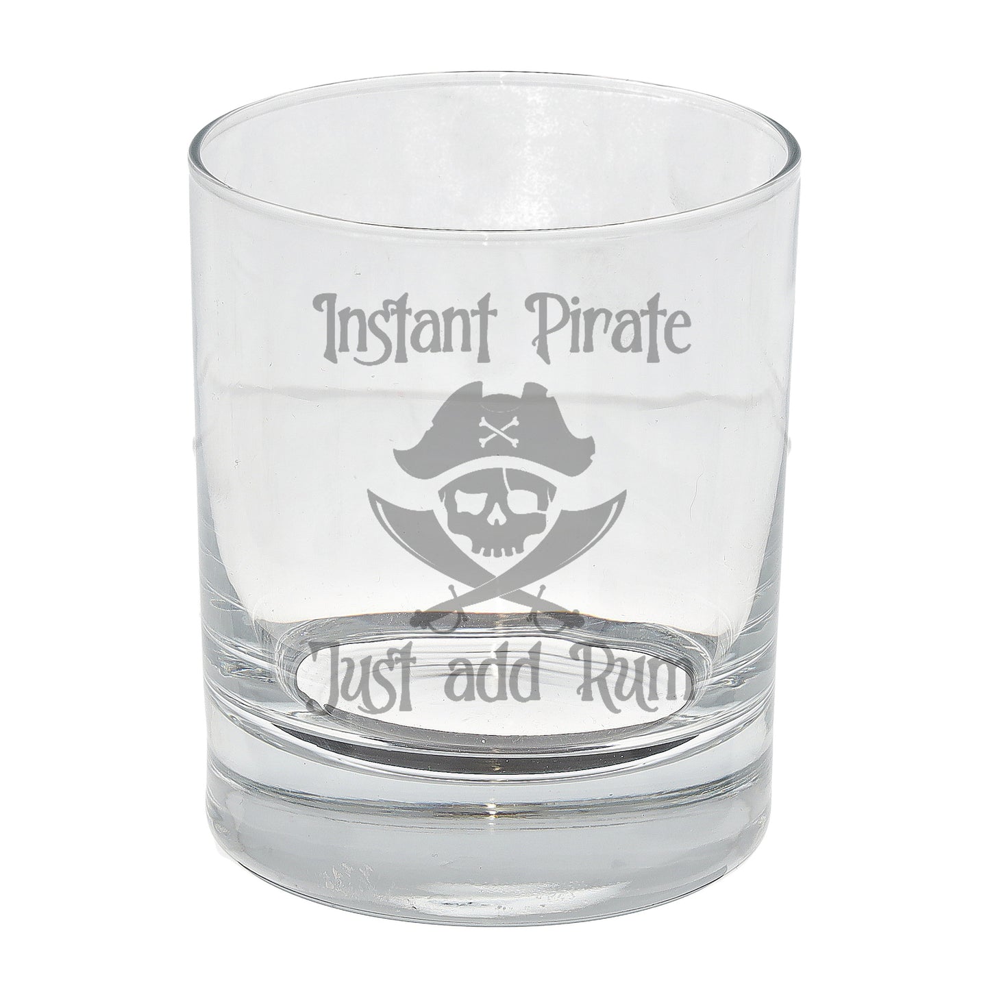 Personalised Engraved "Instant Pirate" Rum Glass and/or Coaster Set  - Always Looking Good -   