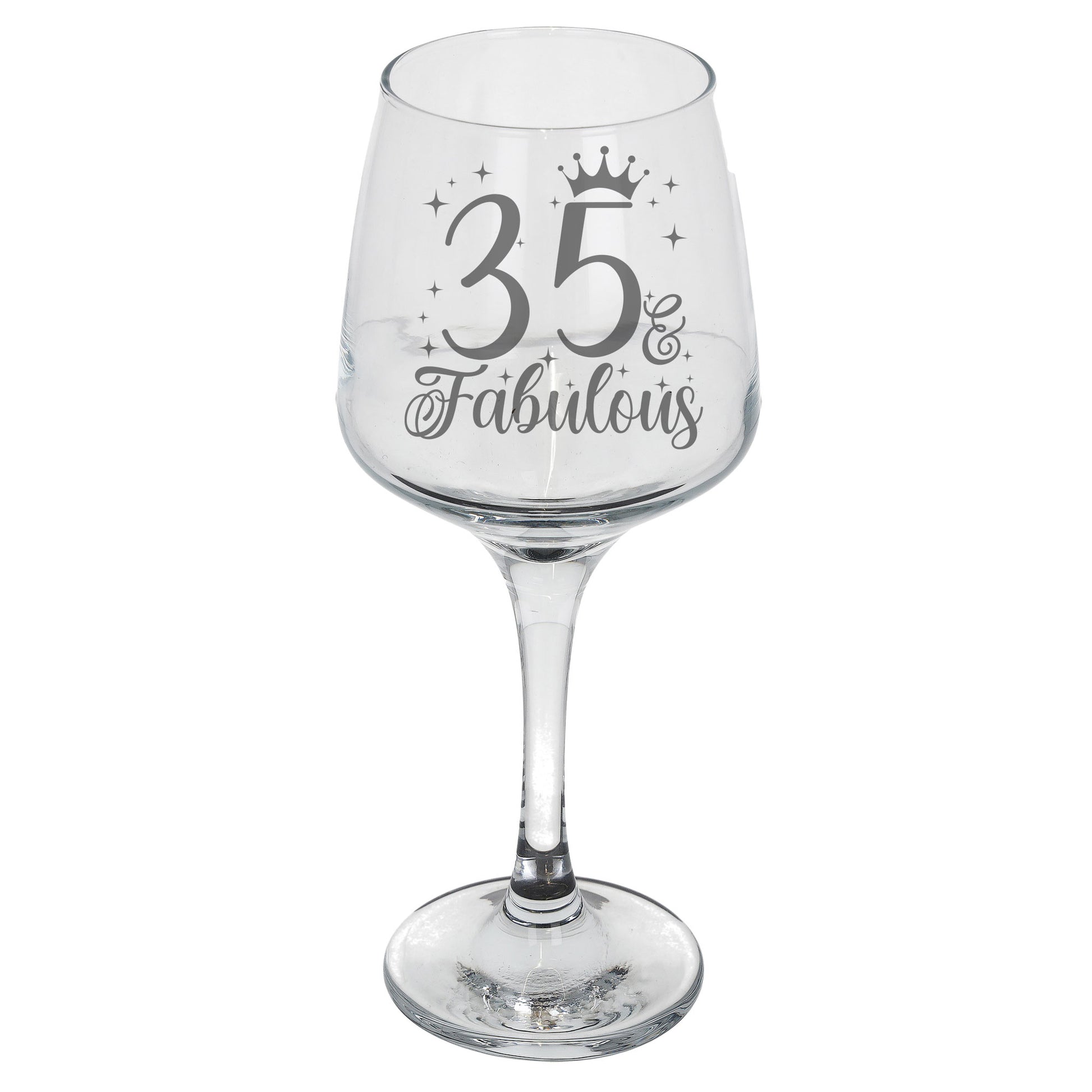 35 & Fabulous 35th Birthday Gift Engraved Wine Glass and/or Coaster Set  - Always Looking Good -   