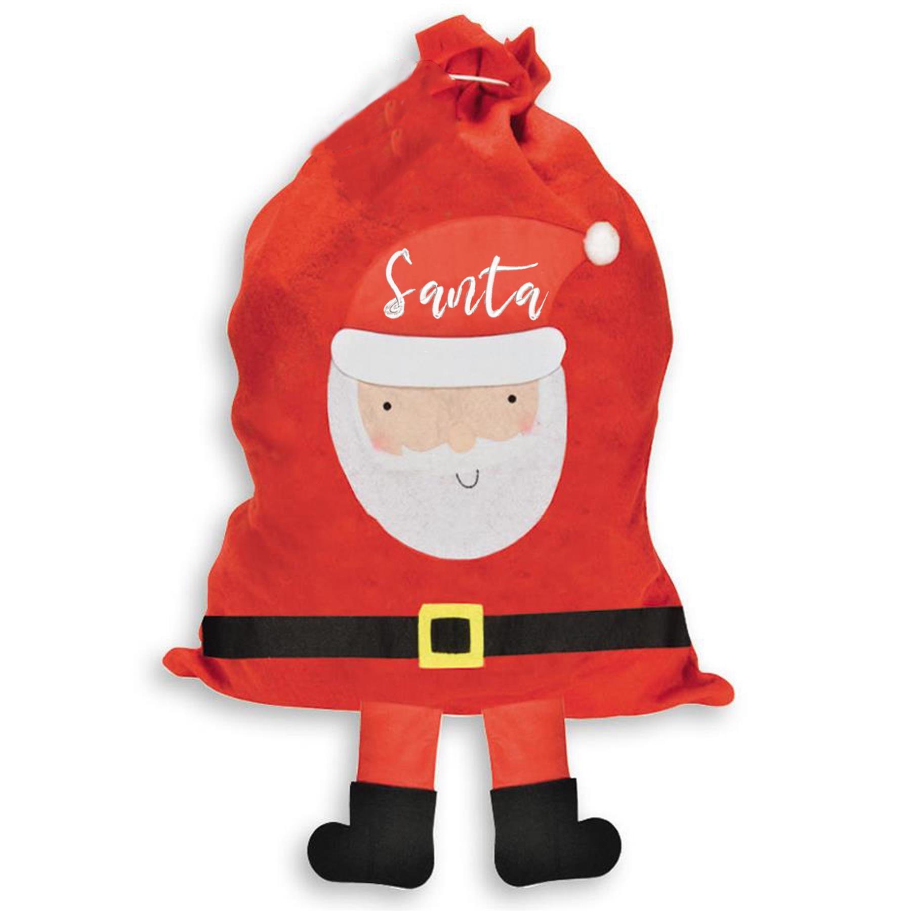 Personalised Embroidered Christmas Jumbo Stocking Sack With Legs Santa Or Elf Design  - Always Looking Good - Santa  