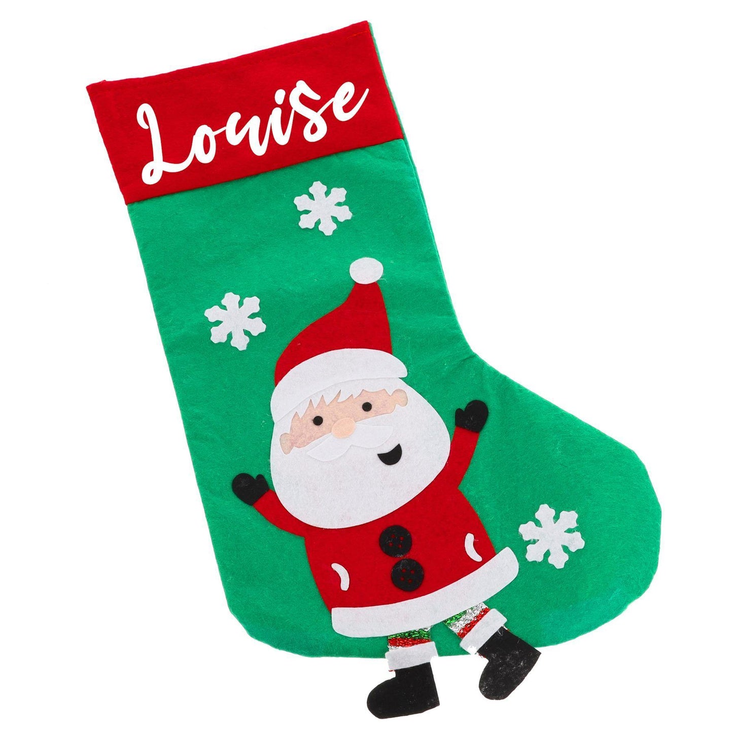 Vinyled Christmas Stocking and Present Sack Personalised with Name Kids Christmas Eve Set  - Always Looking Good -   