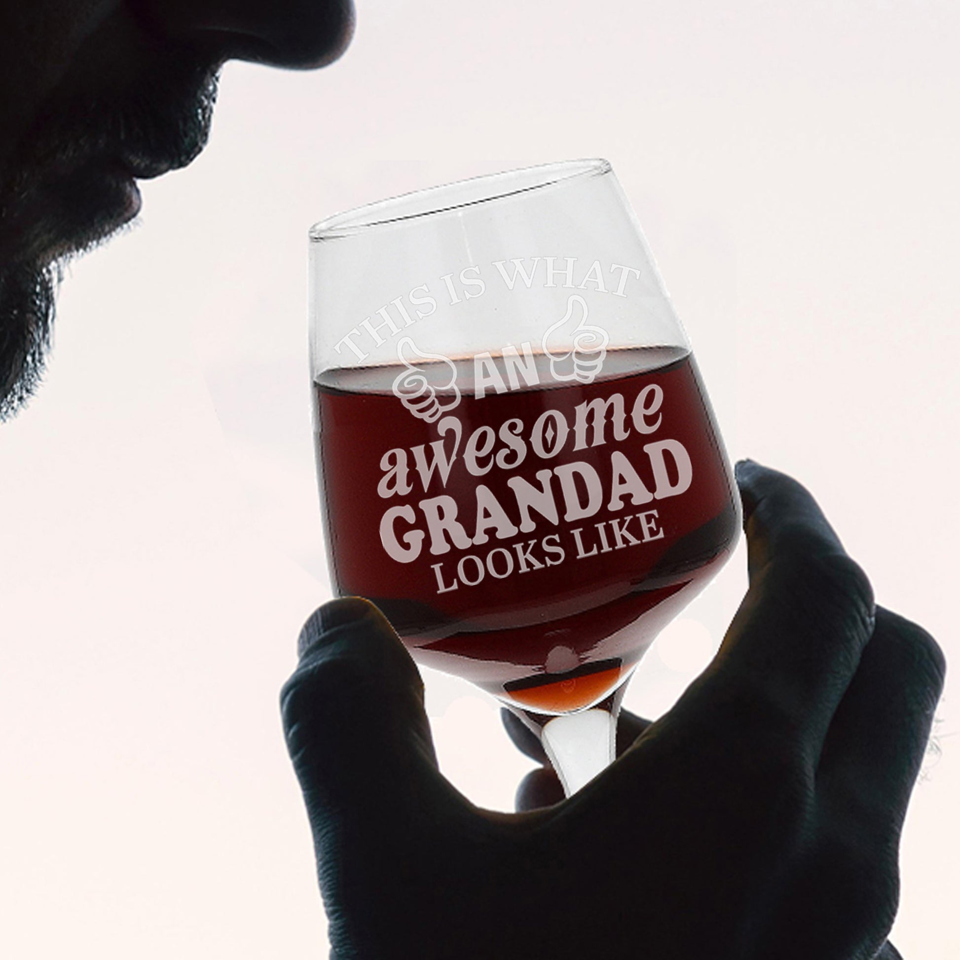 "This Is What An Awesome Person Looks Like" Novelty Engraved Wine Glass  - Always Looking Good -   