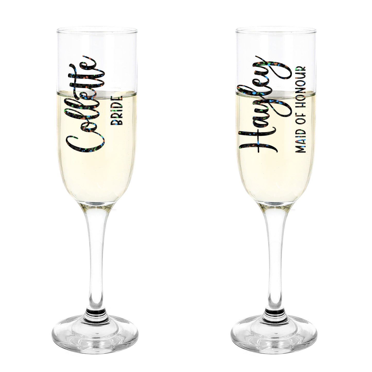 Personalised Wedding Party Champagne Flutes  - Always Looking Good -   