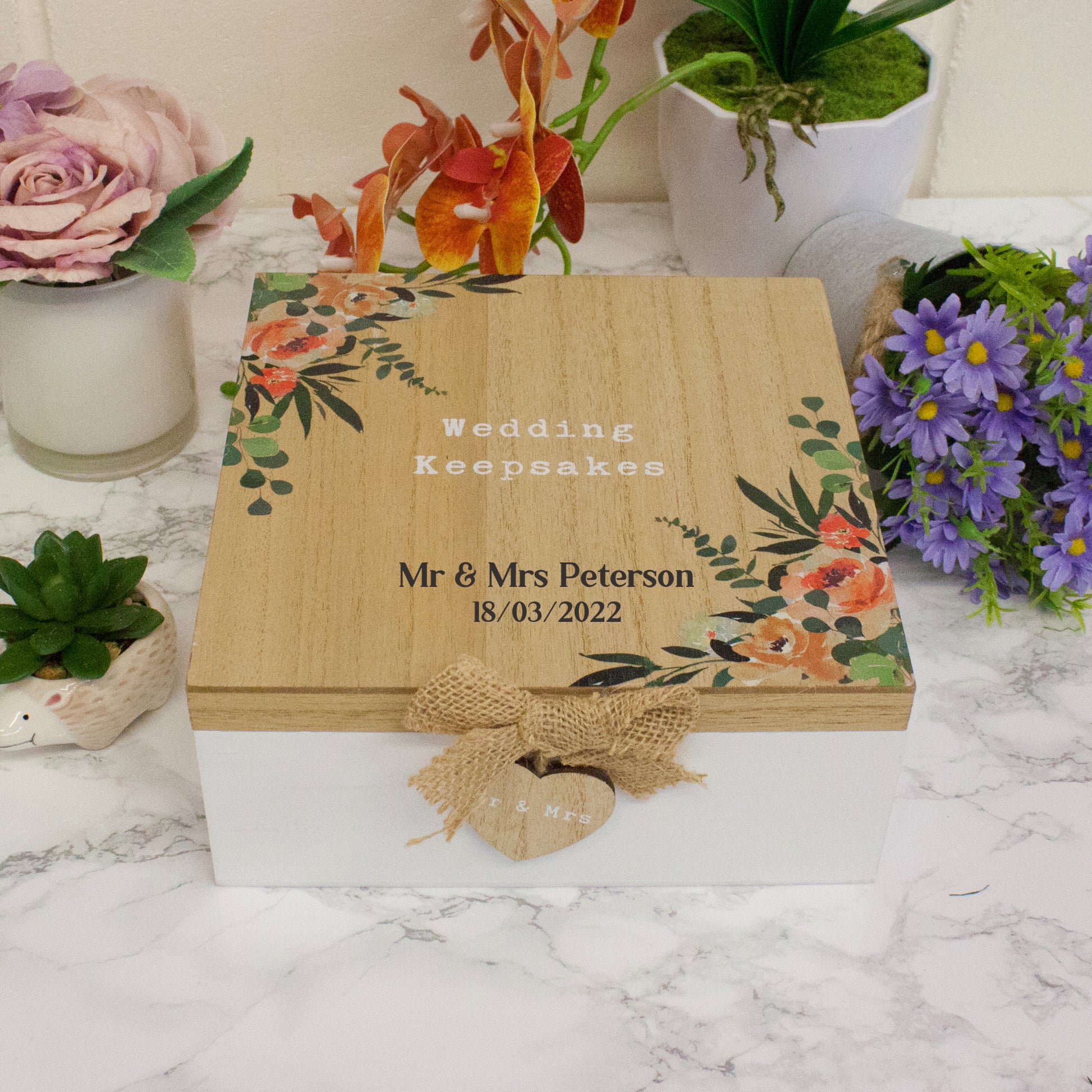 Personalised Engraved Wooden Wedding Memory Box  - Always Looking Good -   