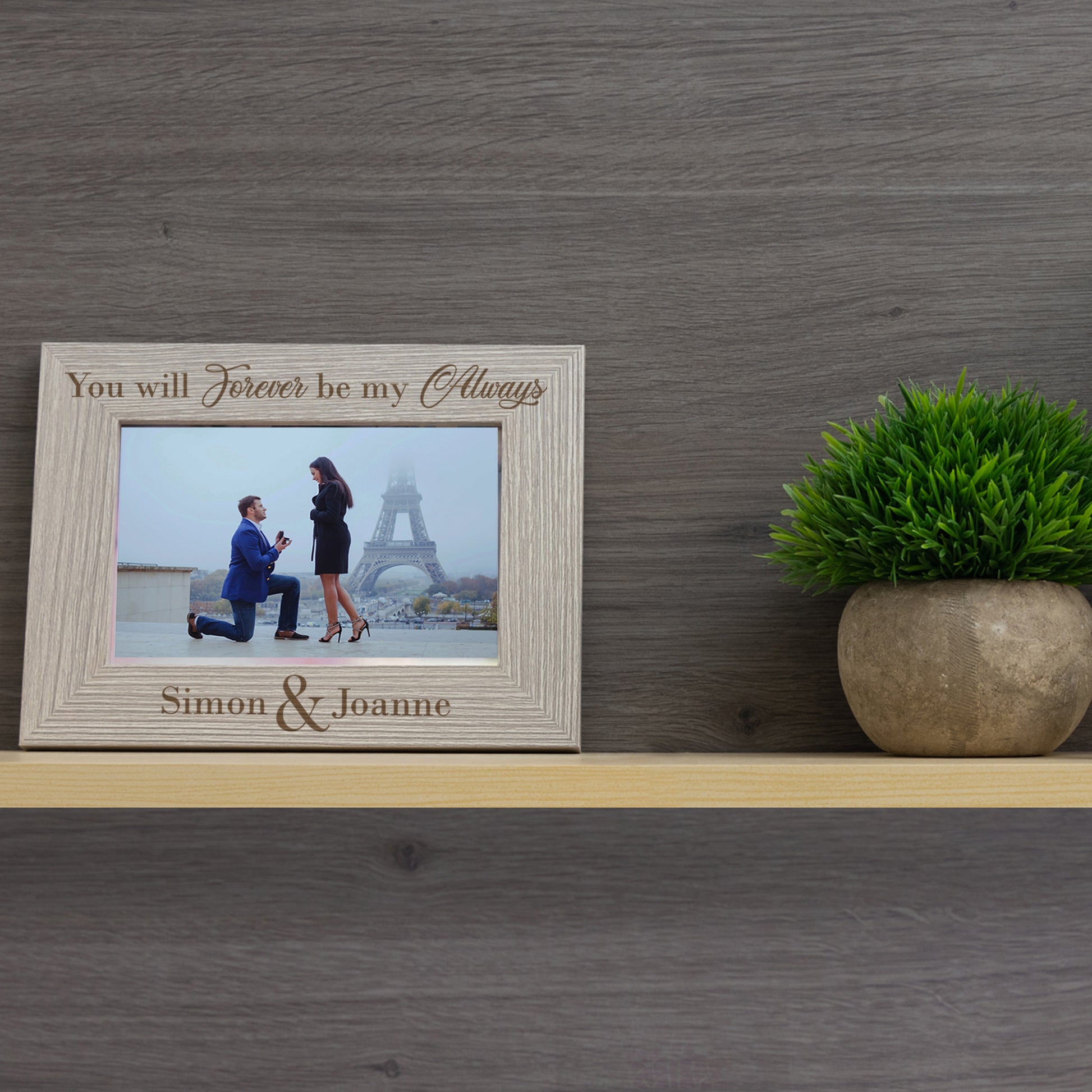 Personalised Engraved Couples Photo Frame - Forever and Always Design  - Always Looking Good -   