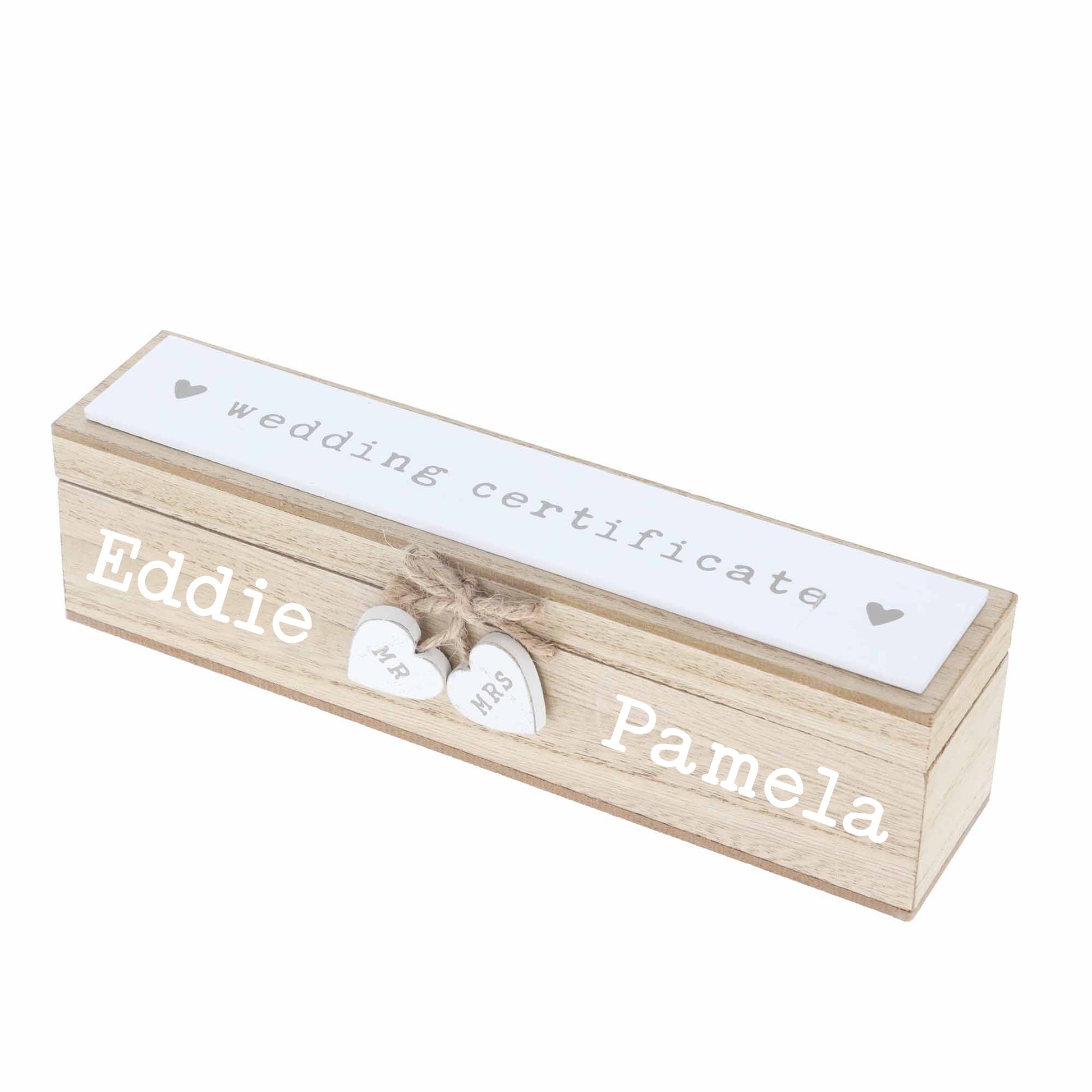 Personalised Wedding Certificate Keepsake Box  - Always Looking Good -   